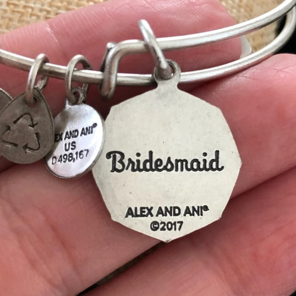 Alex and Ani Silver Bridesmaid Bangle Bracelet - Picture 5 of 5